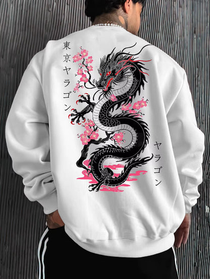 The New Men'S Round-Neck Sweatshirt for Spring and Autumn 2025 Is Casual Fashionable and Comfortable with 3D Pattern Printing
